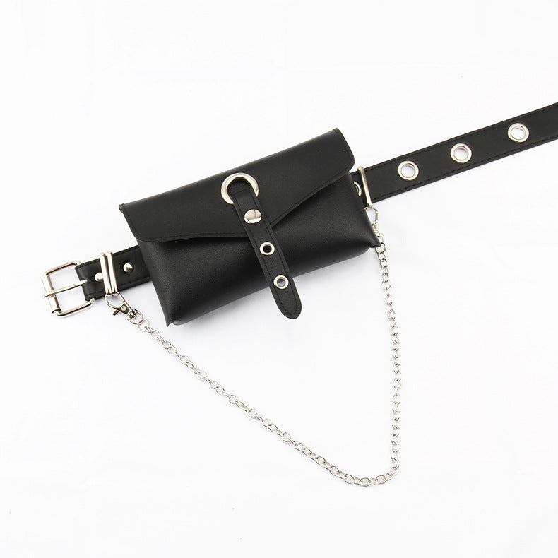 Whoelsale PU Full Hole Punk Style Waistband